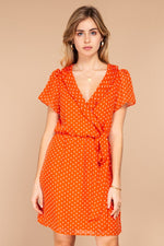 Load image into Gallery viewer, Red Short Polka Dot Dress

