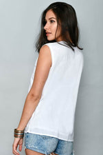 Load image into Gallery viewer, White Cotton Summer Women&#39;s Blouse Top
