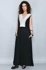 Load image into Gallery viewer, Maxi Black Summer Dress
