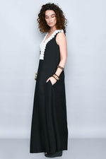 Load image into Gallery viewer, Maxi Black Summer Dress
