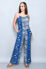 Load image into Gallery viewer, Blue Women&#39;s Summer Jumpsuit
