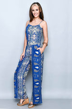 Load image into Gallery viewer, Blue Women&#39;s Summer Jumpsuit
