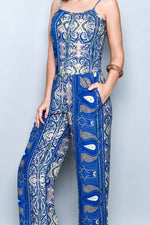 Load image into Gallery viewer, Blue Women&#39;s Summer Jumpsuit
