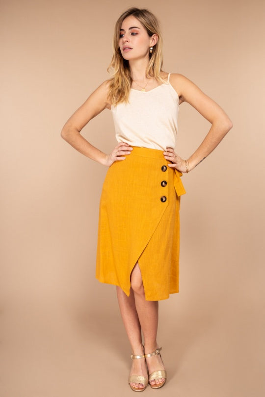 Yellow Midi Skirt