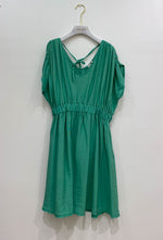 Load image into Gallery viewer, Flowy Midi Summer Dress Green
