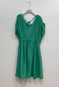 Flowy Midi Summer Dress Green