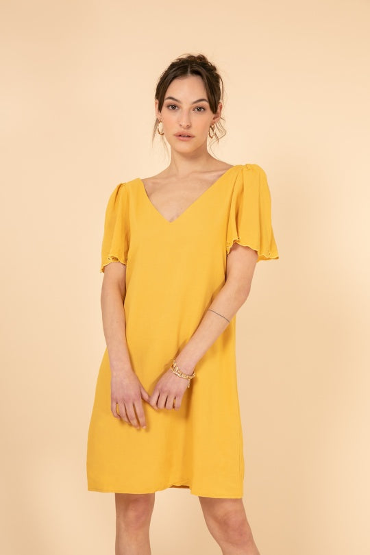 Short mustard deals yellow dress