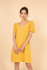 Summer Short Yellow Dress