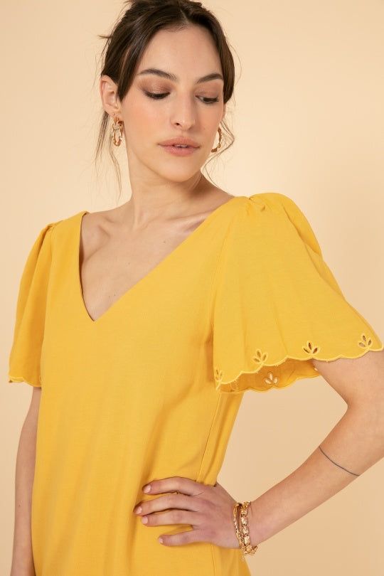 Summer Short Yellow Dress