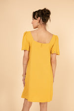 Load image into Gallery viewer, Summer Short Yellow Dress
