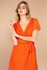 Load image into Gallery viewer, Red Short Polka Dot Dress
