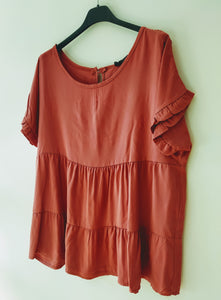 Coral Red Women's Summer Top