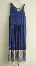 Load image into Gallery viewer, Parisian Blue Long Lace Dress
