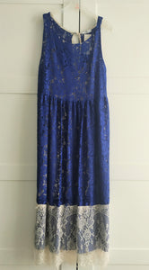 Parisian Blue Long Lace Dress