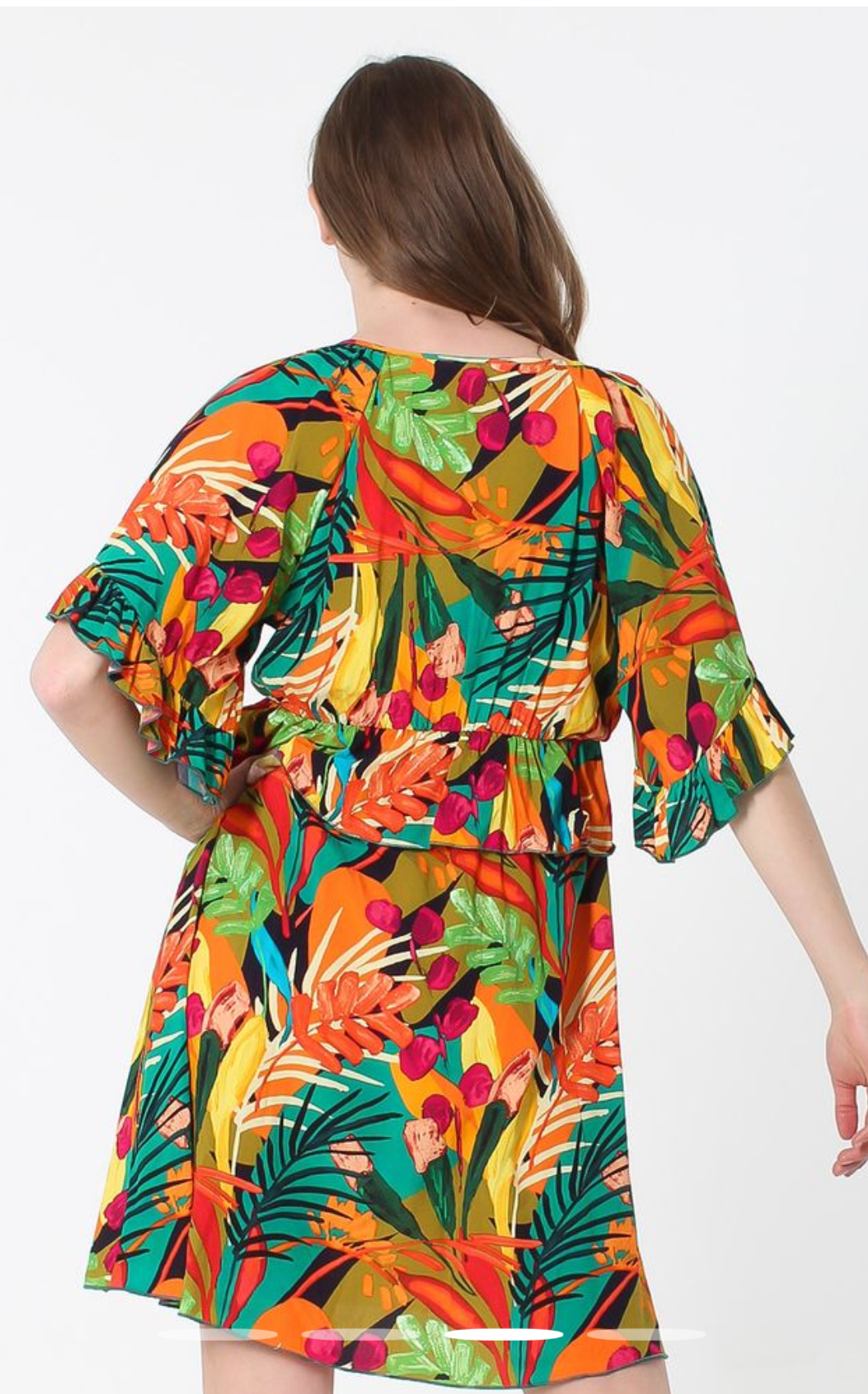 Colourful Viscose Short Dress