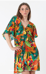 Load image into Gallery viewer, Colourful Viscose Short Dress
