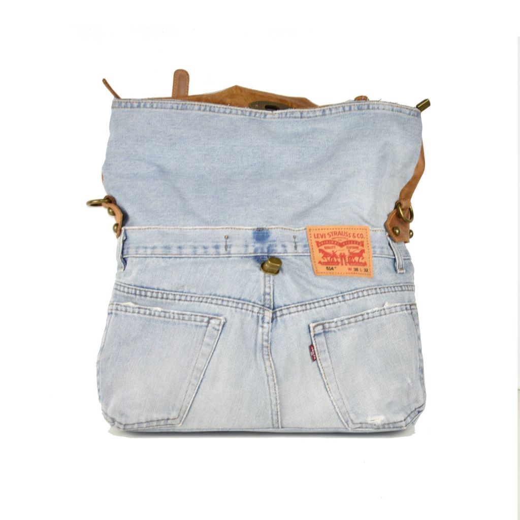 Denim  Leather Handbag/Shoulder Bag