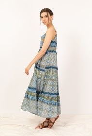 Long Cotton Dress Blue