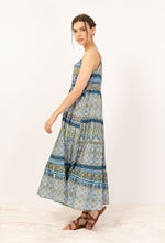 Load image into Gallery viewer, Long Cotton Dress Blue
