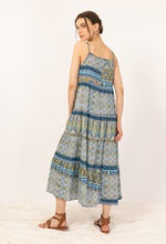 Load image into Gallery viewer, Long Cotton Dress Blue
