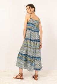 Long Cotton Dress Blue