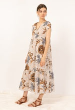 Load image into Gallery viewer, Summer Midi Dress Brown
